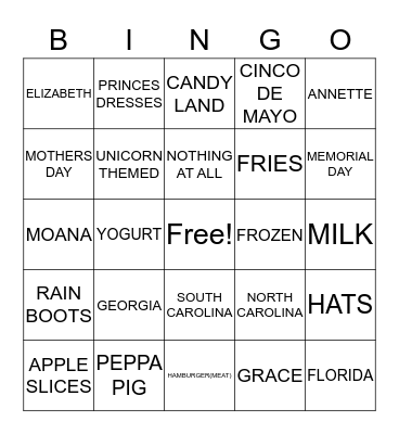 HOW WELL DO YOU KNOW MADDIE Bingo Card