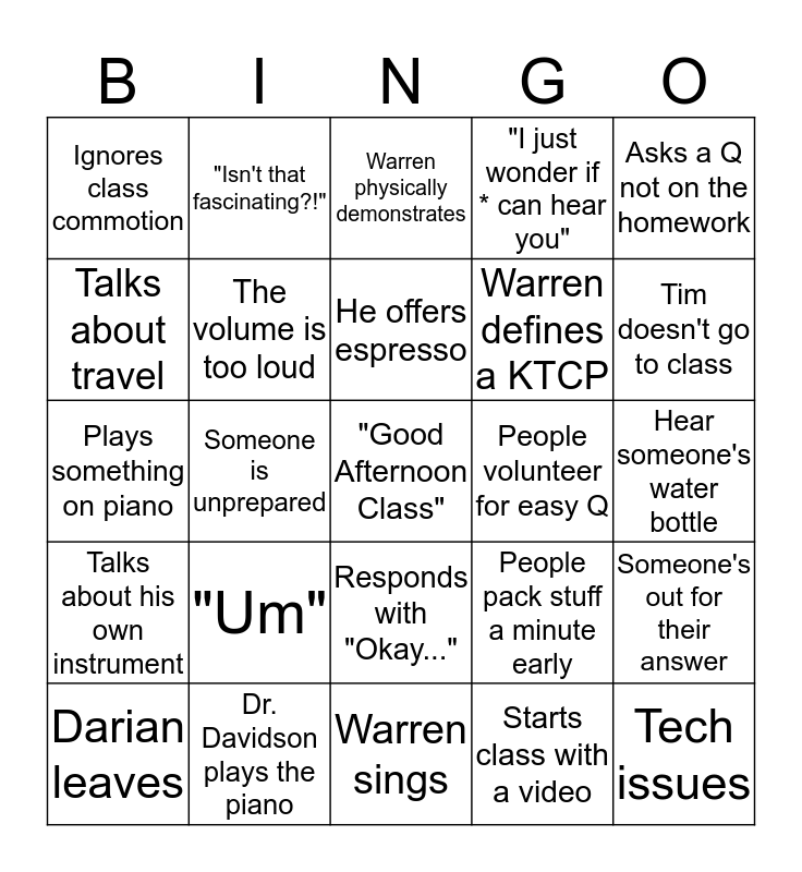 I keep hearing bingo