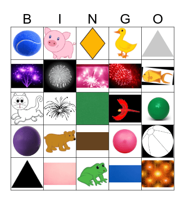 Colors Animate & Inanimate Bingo Card
