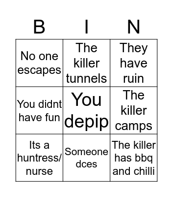The rank 1 surv match experience Bingo Card