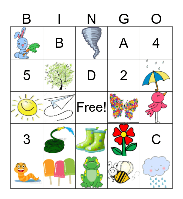 Spring Bingo  Bingo Card