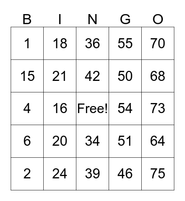 MOTHER MARGARET HALL BINGO Card
