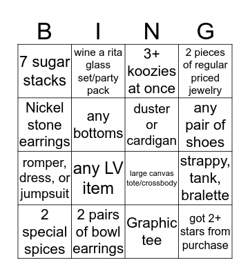 May Bingo with Gypsy Waltz  Bingo Card