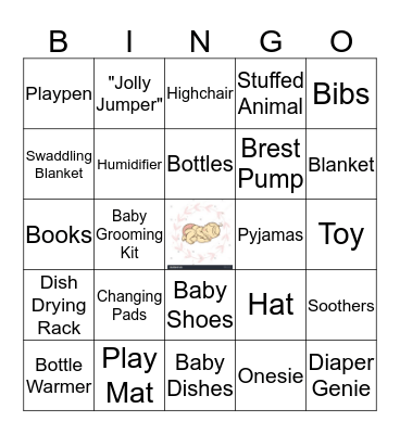 Renee's Baby Shower Bingo Card