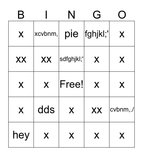 review Bingo Card