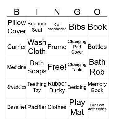 nikkole baby bingo Card