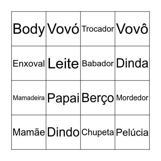 Bingo da Yngrid Bingo Card