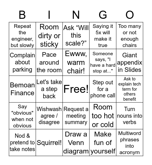 CDO & SP Bingo Card