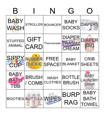 BABY SHOWER Bingo Card