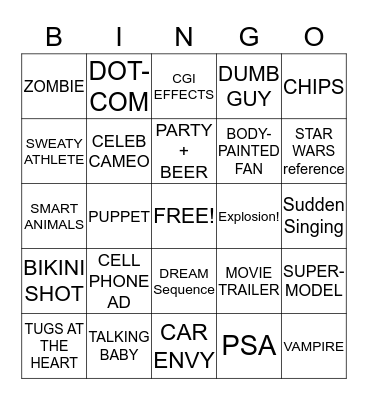 SUPERBOWL XLVIII Bingo Card