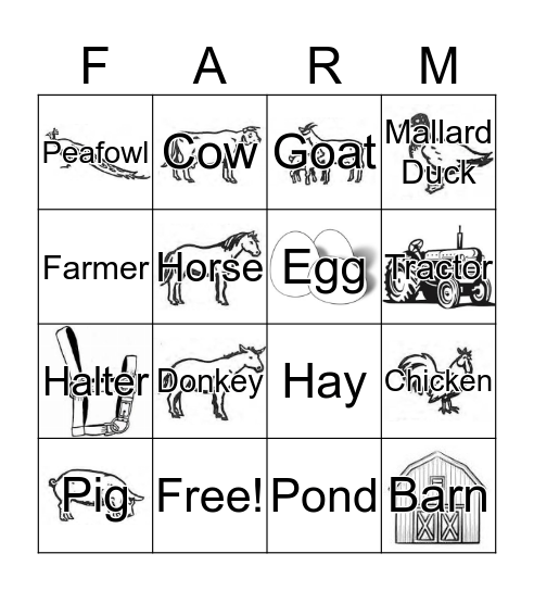 Maplewood Farm  Bingo Card