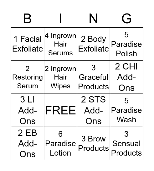 EWC Waxer Bingo! Bingo Card