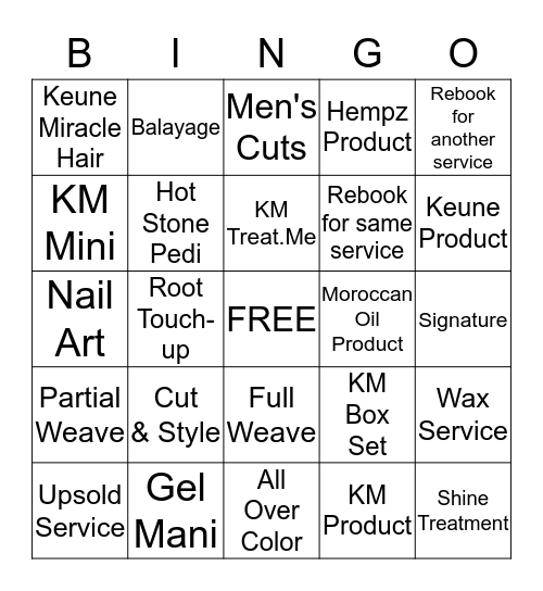 Inspire Bingo Card