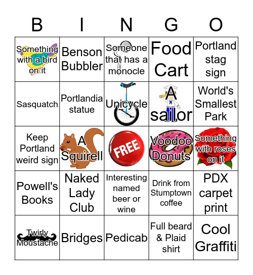 Portland Bingo 2019 Bingo Card