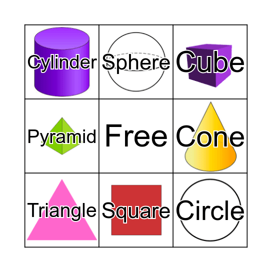 Shapes Bingo Card