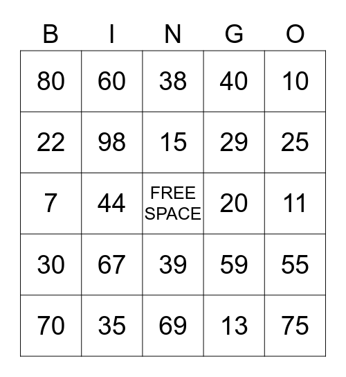 Bingo Card