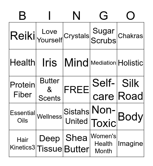 WOMEN'S HEALTH BINGO Card