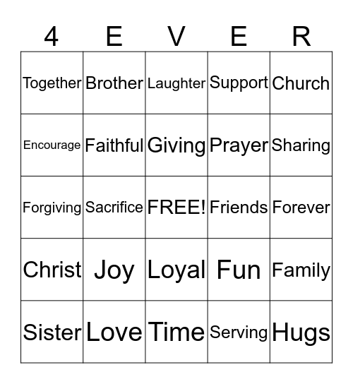 THIS FAMILY IS FOREVER Bingo Card