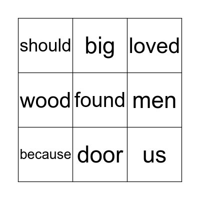 Mole and the Baby Bird Vocabulary Bingo Card