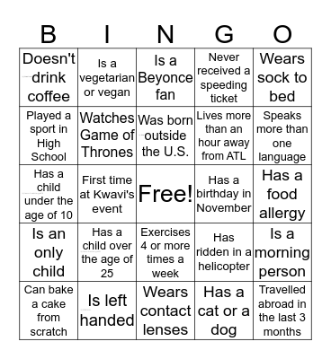 The Simply Beautiful Midlife Bingo Card