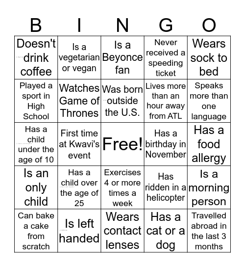 The Simply Beautiful Midlife Bingo Card