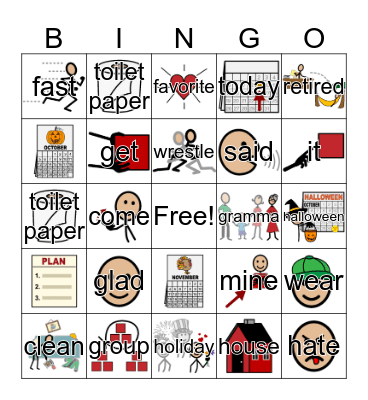 Wimpy Kid Chapter 2 Bingo Card
