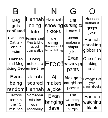 LAW BINGO Card