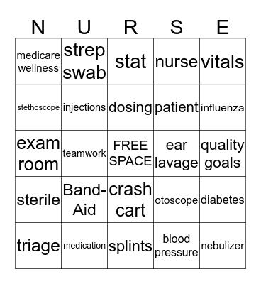 Happy Nurse's Week Bingo Card