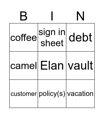 BUZZ Word Bingo Card