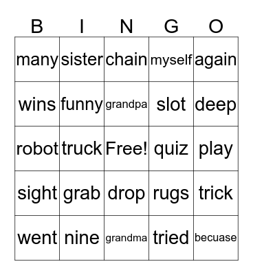 Bingo Card