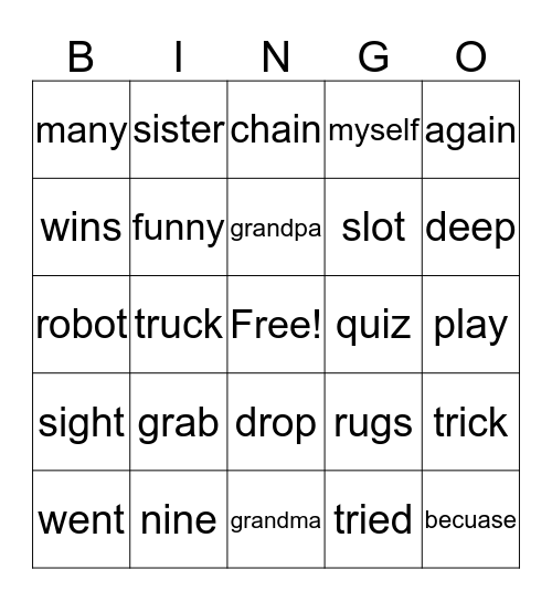 Bingo Card
