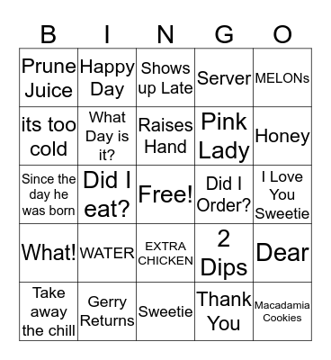 Balfour Bingo Card