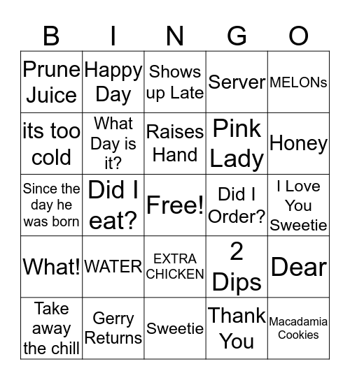 Balfour Bingo Card