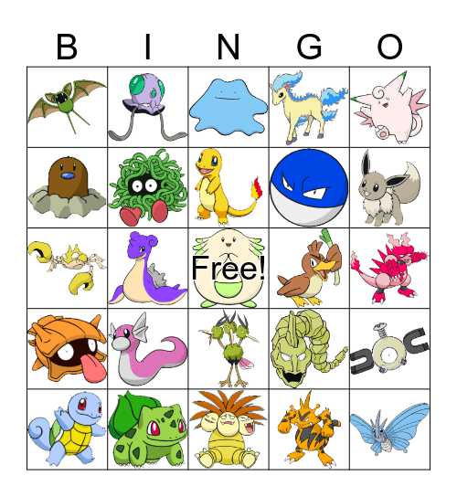 Pokemon Let S Go Shiny Bingo Card