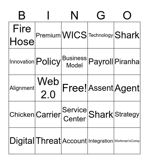 Rob Bingo Card