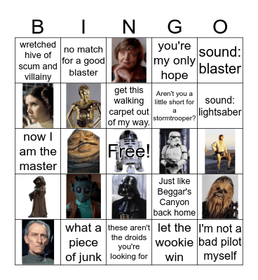 Star Wars Bingo Card