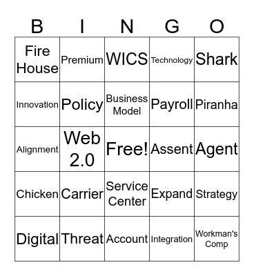 Rob Bingo Card