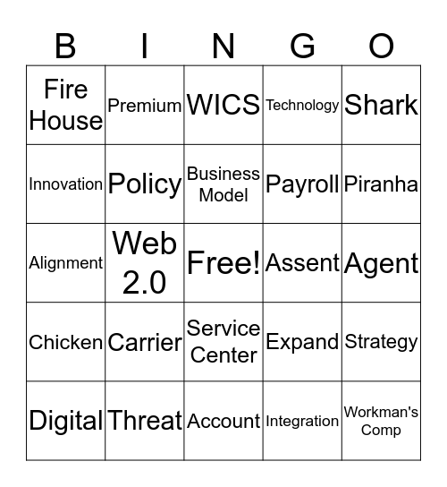 Rob Bingo Card