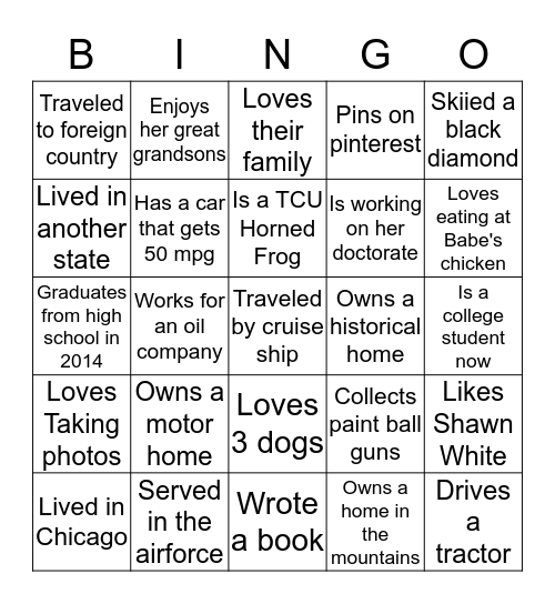 Dawson And Neva! Bingo Card