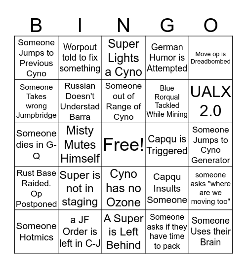 INGME MOVEOP BINGO Card