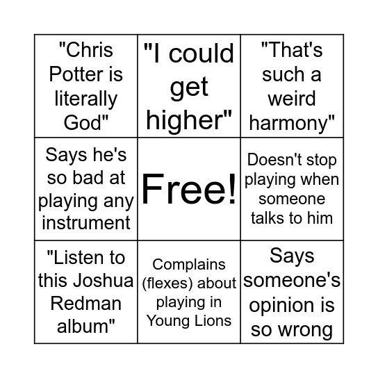 Max Bingo Card