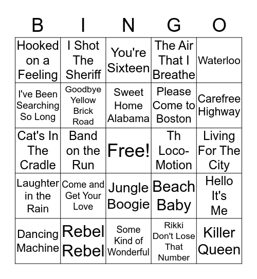 Hyde Park High School 45th Reunion Bingo Card