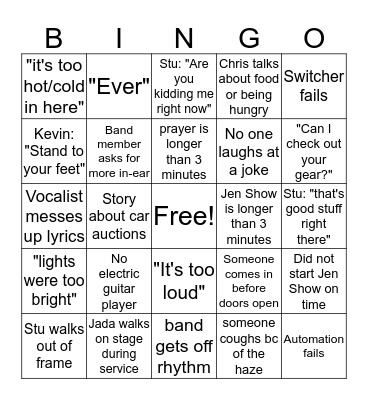 Tech Bingo! Bingo Card