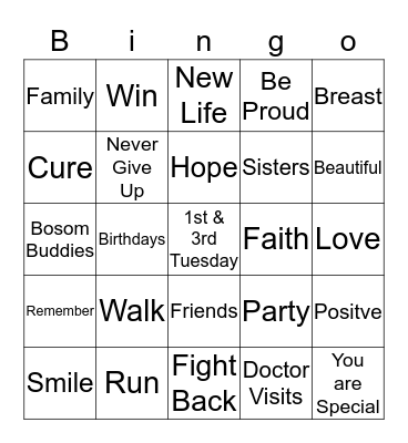 Think Pink Game 2 Bingo Card