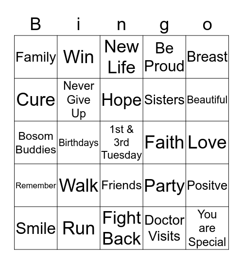 Think Pink Game 2 Bingo Card