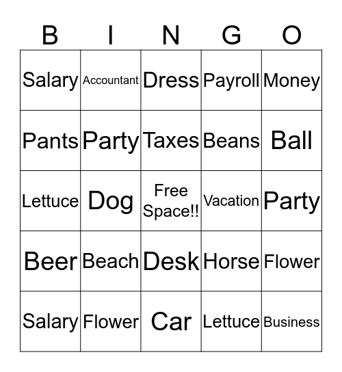 Cinco De Mayo Bingo Card