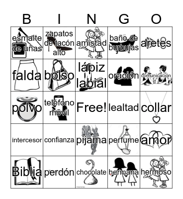 La Amigas Bingo Card
