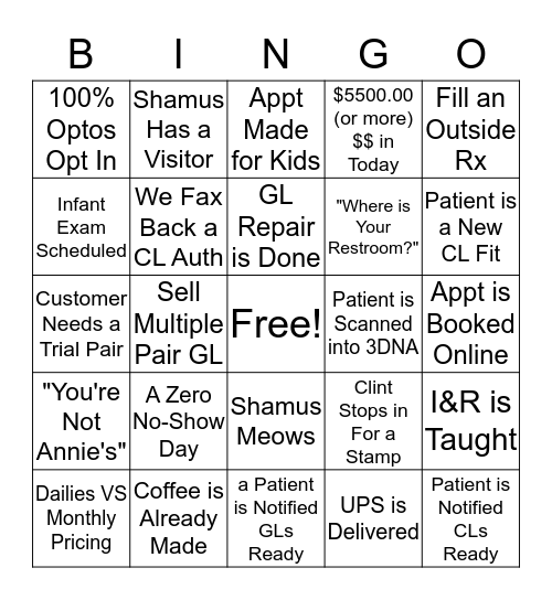 Mountain Eyeworks Bingo Card