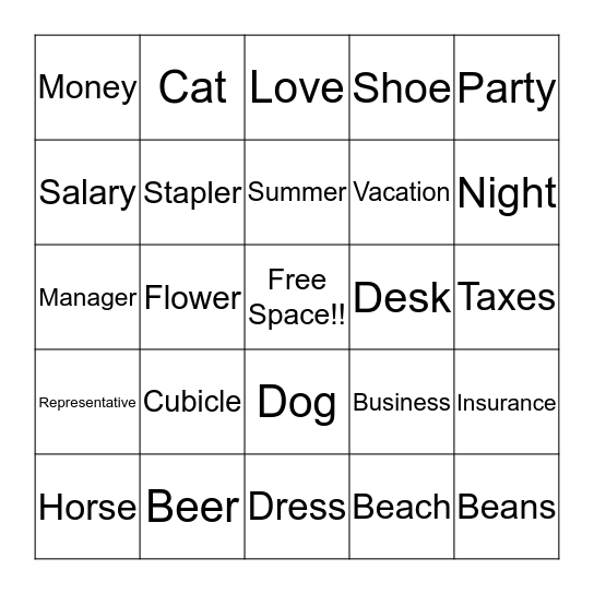 Cinco De Mayo Bingo Card