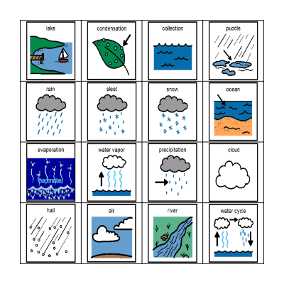 The Water Cycle Bingo Card